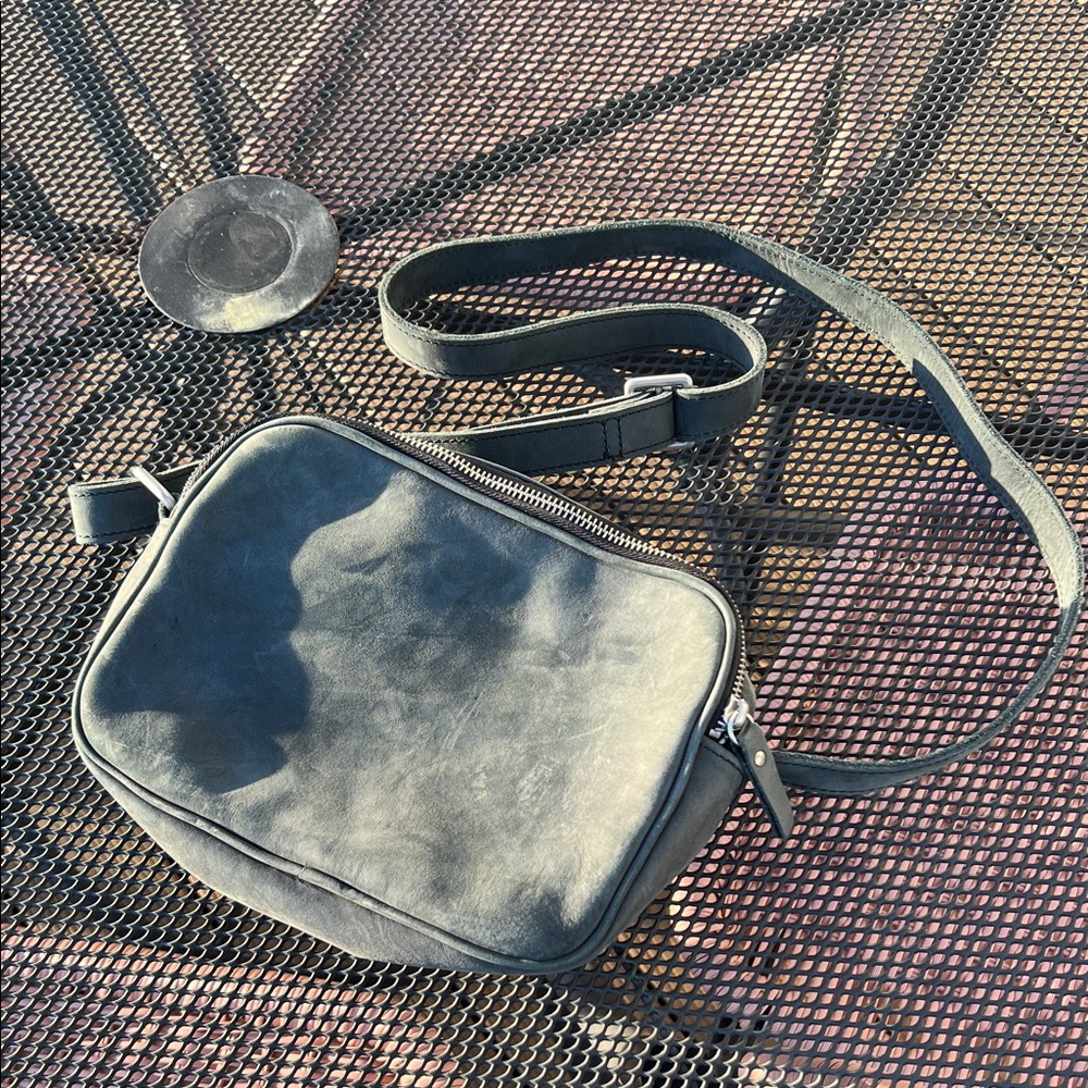 Duluth Trading Co. Suede Crossbody Dual Pocket Bag
